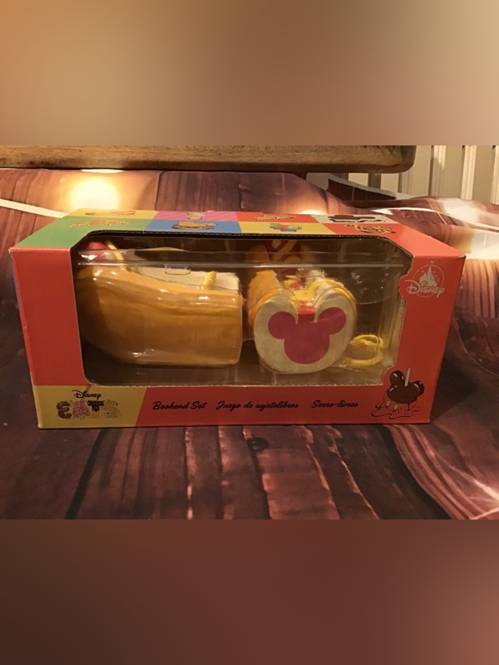 Disney parks eats snacks collection Mickey hotdog bookend set -NEW